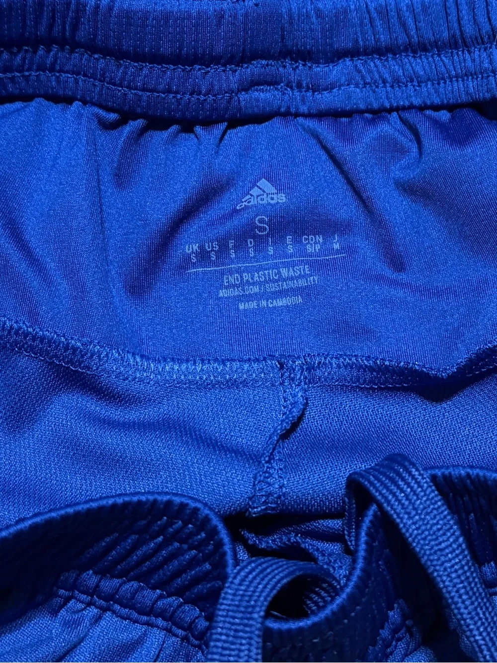 Adidas Royal Blue Workout Essentials Base 3 Stripes Pique Athletic Shorts Mens S